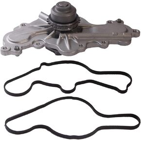 AW6023 Water Pump Kit w/Gasket (Single-Row Sprocket;For 3.5L/3.7 Naturally Aspirated) Fit For 07-10 Fo-rd Edge Flex/Lincoln MKS MKX MKZ/Ma-zda CX-9, 10-12 Fusion, 08-11 Taurus [# 7T4Z8501B]