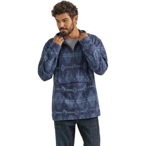 Wrangler Men's Jacquard 1/4 Zip Hoodie