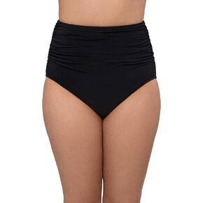 Women's Shirred High Waist Control Swim Brief