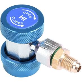 Yosoo Quick Coupler R134 A/C Low/High Quick Connect Coupler Set Adapter + Extractor Core, Low Side Quick Coupler