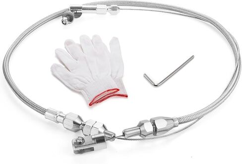 Spurtar 36" Braided Throttle Cable, Compatible With 97-07 Chevrolet/Chevy LS1 Engine 4.8L 5.3L 5.7L 6.0L, 36in Throttle Cable Repair Kit Stainless Steel Accelerator Cable in Kuwait