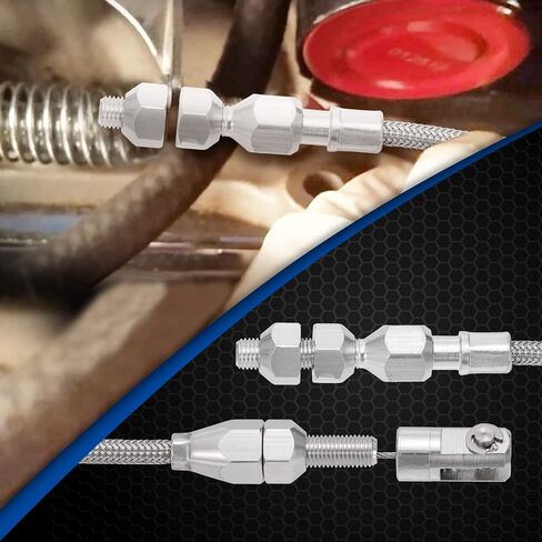 Spurtar 36" Braided Throttle Cable, Compatible With 97-07 Chevrolet/Chevy LS1 Engine 4.8L 5.3L 5.7L 6.0L, 36in Throttle Cable Repair Kit Stainless Steel Accelerator Cable in Kuwait