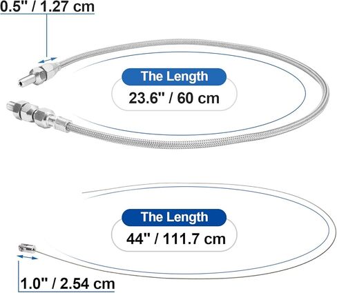 Spurtar 36" Braided Throttle Cable, Compatible With 97-07 Chevrolet/Chevy LS1 Engine 4.8L 5.3L 5.7L 6.0L, 36in Throttle Cable Repair Kit Stainless Steel Accelerator Cable in Kuwait