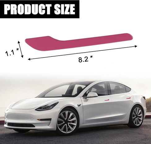 غطاء مقبض الباب مناسب لطراز Tesla 3/Y 2017-2024، 4 قطع غطاء واقي لمقبض الباب لملحقات Tesla (وردي) in Saudi Arabia
