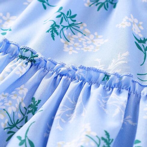 RETSUGO Little Girls Dresses Flutter Sleeve Casual Birthday Party Dress Toddler Kids Swing Twirly Summer Sundress 1-8 Years in Saudi Arabia