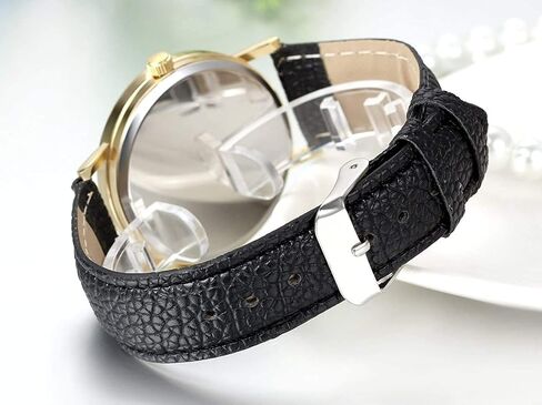 Unisex Female Women Ladies Girls Whatever, I'm Late Anyway Love Gift Leather Strap Watches Quartz Wrist Watch in Kuwait