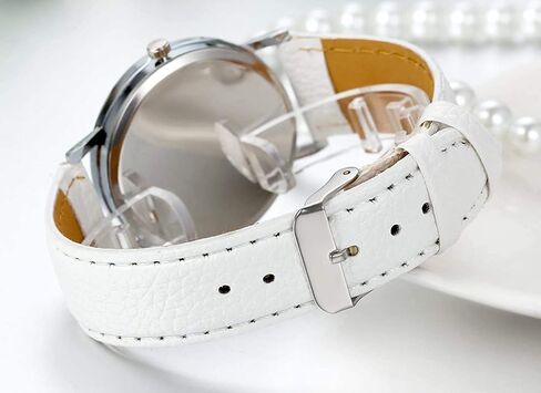 Unisex Female Women Ladies Girls Whatever, I'm Late Anyway Love Gift Leather Strap Watches Quartz Wrist Watch in Kuwait
