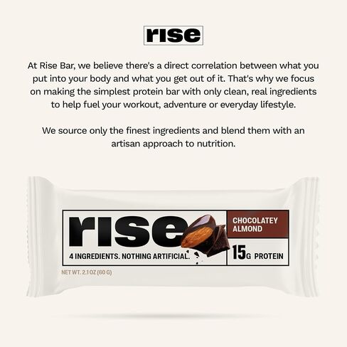 لوح بروتين Rise Whey 15 جرام، رقاقة شوكولاتة بالنعناع، ​​وجبة إفطار صحية ووجبة خفيفة، 4 جرام ألياف غذائية، 5 مكونات غذائية طبيعية كاملة، أبسط المكونات غير المعدلة وراثيًا، خالية من الغلوتين، بار خالٍ من الصويا، 2.1 أونصة (عبوة من 12 قطعة) in Saudi Arabia