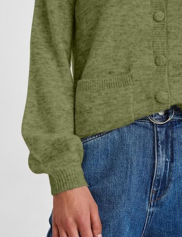 Women Ruffle Collar Button Down Cardigan Sweater Open Front Long Sleeve Knit Sweater Pullovers Top with Pockets in Saudi Arabia