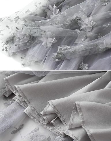 Women's Tulle Skirt Elastic Waist 3D Floral Print Tulle Skirts for Women in Saudi Arabia