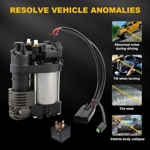 مضخة هواء ضاغط الهواء JDMON Air Ride Suspension مع استبدال التتابع لسيارة Jeep Grand Cherokee WK2 2011-2016، Ram 1500 2013-2016، بديل لـ 68232648AA 600640300A 68041137AE 68204387AA 68041137AD in Saudi Arabia
