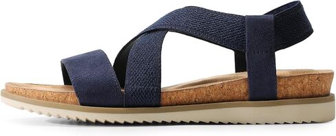 صنادل DREAM PAIRS النسائية المريحة ذات الكعب المنخفض، مفتوحة عند الأصابع سهلة الارتداء، صنادل مسطحة خفيفة الوزن للصيف in Saudi Arabia