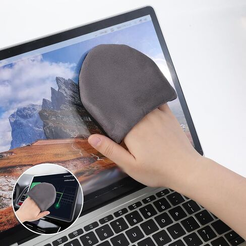 مناديل شاشة تعمل باللمس للسيارة، منظف شاشة السيارة، مناشف تنظيف مقاس 4.72 × 3.93 بوصة، قطعة قماش تنظيف من الألياف الدقيقة لمرآة شاشة السيارة الداخلية للسيارة in Kuwait