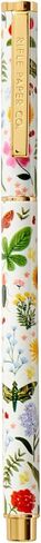 RIFLE PAPER CO. Hydrangea Writing Pen, 5.375" L, 0.5 mm Rollerball Tip, Stainless Steel Body with Brass Accents, Office and School Supplies for Stationery, Notes, and Art in Kuwait