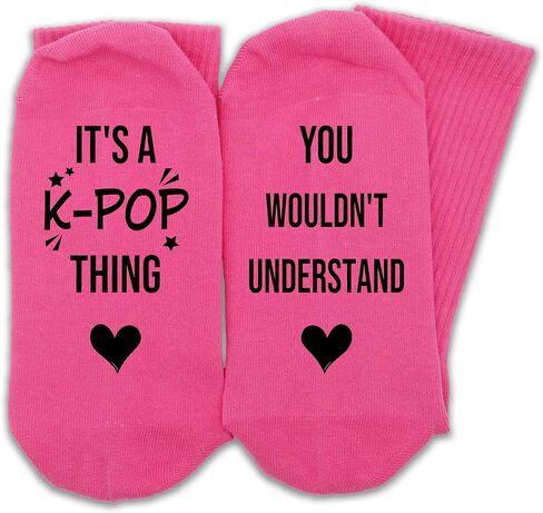 إنها جوارب K-pop لن تفهمها - هدايا مضحكة لعيد الميلاد وعيد الميلاد للرجال والنساء والمراهقين، هدايا مبتكرة لمحبي K-pop ومحبي الموسيقى، زوج واحد. (124) in Kuwait