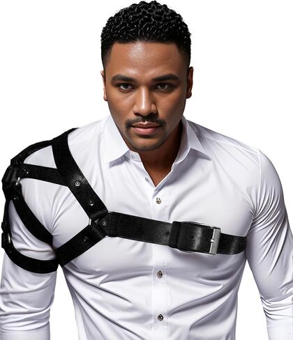 Mumbobyswim Men Body Chest Belt for Men Adjustable Leather Belts with Buckles Rave Costume Sexy Punk Chest Belt One Size in Saudi Arabia