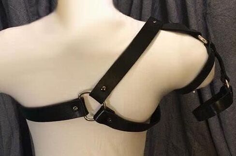Mumbobyswim Men Body Chest Belt for Men Adjustable Leather Belts with Buckles Rave Costume Sexy Punk Chest Belt One Size in Saudi Arabia