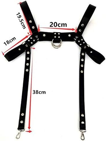 Mumbobyswim Men Body Chest Belt for Men Adjustable Leather Belts with Buckles Rave Costume Sexy Punk Chest Belt One Size in Saudi Arabia