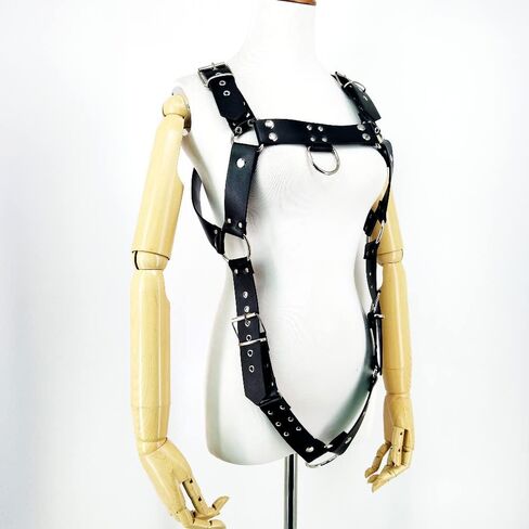 Mumbobyswim Men Body Chest Belt for Men Adjustable Leather Belts with Buckles Rave Costume Sexy Punk Chest Belt One Size in Saudi Arabia