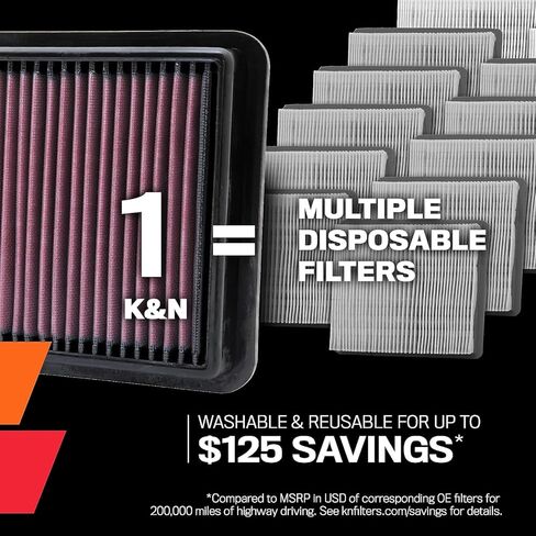 K&N Engine Air Filter: Long Life 18,000 Mile Replacement Air Filter: Compatible with 1994-2002 DODGE/CHEVROLET (Ram 2500, Ram 3500, Ram 1500, Camaro), KNA-2084 in Saudi Arabia