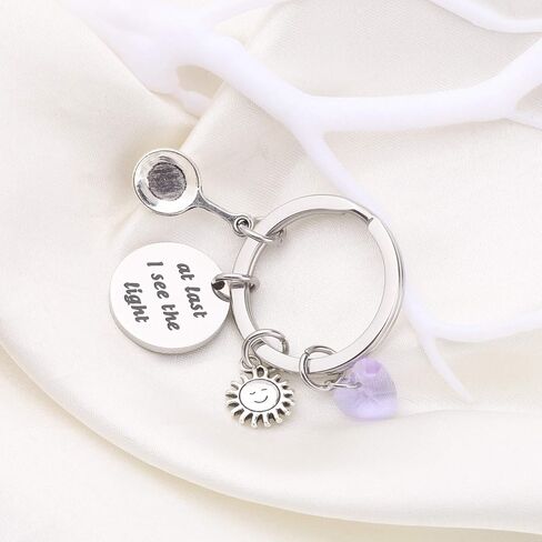 Gzrlyf at Last I See The Light Gifts Keychain Bracelet Inspirational Gifts for Women Girls in Saudi Arabia