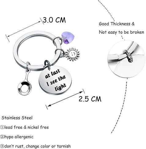 Gzrlyf at Last I See The Light Gifts Keychain Bracelet Inspirational Gifts for Women Girls in Saudi Arabia