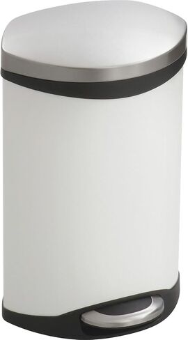Safco Products 9901SS Ellipse Step-On Waste Receptacle, 3-Gallon, Stainless Steel, Round in Saudi Arabia