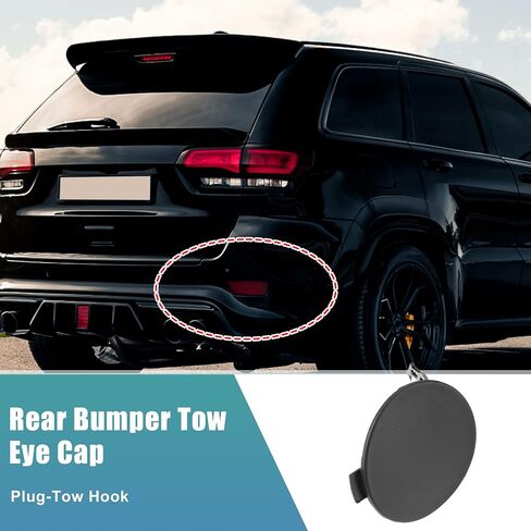X AUTOHAUX المصد الخلفي سحب هوك غطاء لسيارة جيب شيروكي 2014-2018 المصد الخلفي سحب هوك غطاء العين 68203273AE in Saudi Arabia
