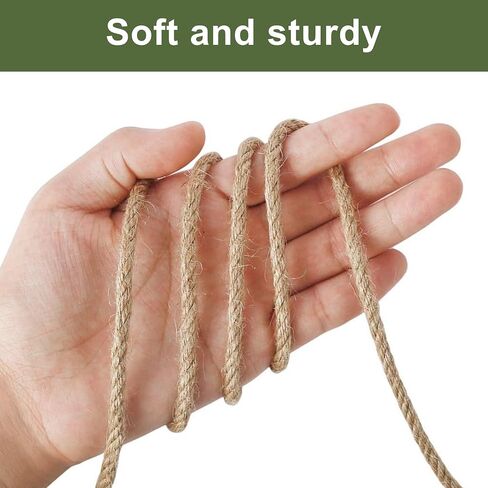 Natural Jute Twine 328ft 3mm,3Ply Twisted Thick Twine Rope Strong Jute String Roll for Crafts Gift Wrapping Gardening Home Decor Bundling Cat Scratching Post in Saudi Arabia