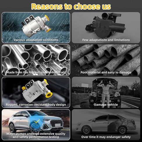 مضخة مياه للمحرك الكهربائي مع منظم حرارة متوافق مع BMW 128i 328i 325i 528i 530i Z4 X3 X5 E90 N52 يستبدل OE# 11517563183 11517586924 11517546994 11517521584 11517586925 in Saudi Arabia