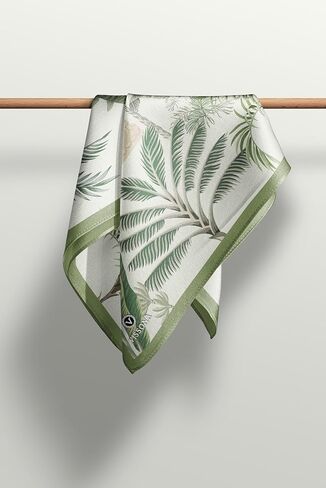100% Silk Headscarf for Women - 22"x 22" inch Hair Scarf Elephant Pattern Silk Headscarf Bandanas Square Silk 60371 in Saudi Arabia