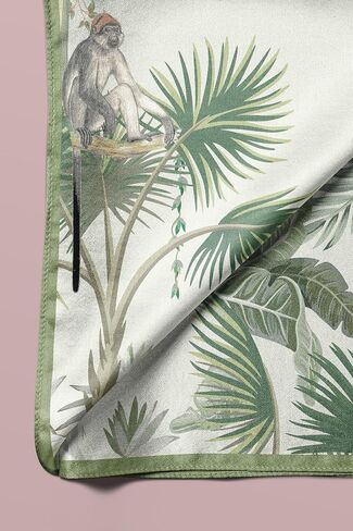 100% Silk Headscarf for Women - 22"x 22" inch Hair Scarf Elephant Pattern Silk Headscarf Bandanas Square Silk 60371 in Saudi Arabia
