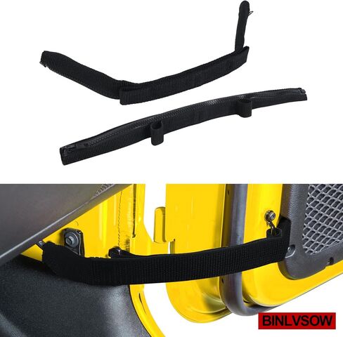 Heavy-Duty Door Limiting Straps for 2007-2018 Jeep Wrangler JK JKU - Adjustable, Durable Nylon Webbing with Reinforced Stitching - Easy Installation & Door Control for Vehicles in Saudi Arabia