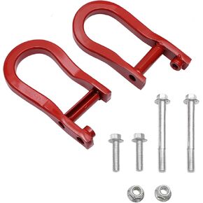 Front Bumper Tow Hook Shackles 2Pcs Red Compatible with 2007-2018 Chevy Silverado 1500, GMC Sierra 1500| 2019 Chevy Silverado 1500 LD, GMC Sierra 1500 Limited Replaces# 84192871 in Kuwait