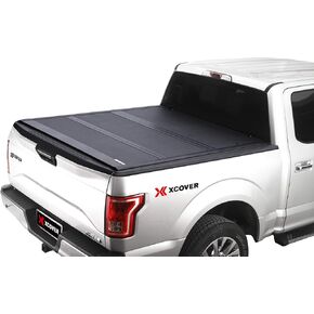 Xcover Low Profile Hard Folding Truck Bed Tonneau Cover, Compatible with 2009-2018 Dodge Ram 1500, 2019-2021 Ram 1500 Classic Body, 2010-2018 Ram 2500 Pickup 5.7 Ft Fleetside Bed