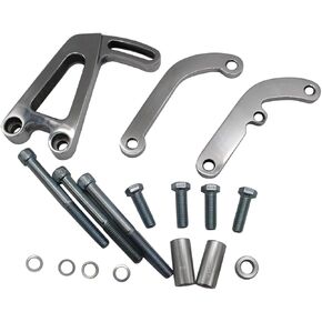 Polished Aluminum Power Steering Bracket Kit 262-400 for LWP Chevy SBC Small Block
