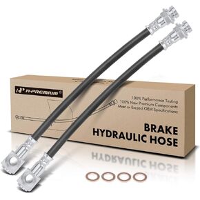 A-Premium Rear Brake Hydraulic Hose Compatible with Select Chevy, Buick, Oldsmobile and Pontiac Models - Impala, Monte Carlo, Allure, Century, LaCrosse, Regal, Alero, Intrigue, Grand Am(Pack of 2)