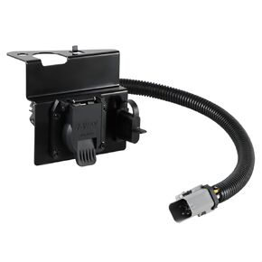 4 & 7 Pin Trailer Tow Wiring Harness Plug 4-Flat 7-Way Plug Adapter with Mounting Bracket Compatible with Ford F250 F350 Super Duty 1999 2000 2001 Replace#:YC3Z-13A576-CA in Kuwait