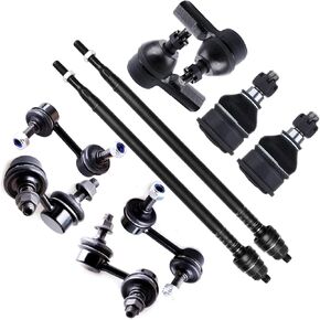 SCITOO 10pcs Suspension Kit For Honda Civic 2001-2005 For Acura EL 2001-2005 (w/Parts Lower Ball Joint, Sway Bar Link, Inner Outer Tie Rod End)