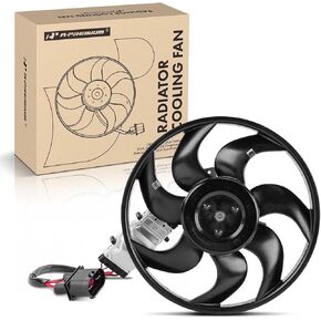 A-Premium Left Engine Radiator Cooling Fan Assembly Compatible with Select Audi & Volkswagen Models - Q7 2007-2013, Touareg 2004-2010 - Replace# 7L0959455F, 95562413400
