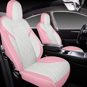 Tapha Faux Leather Seat Cover Set for Tesla Model Y 2020-2022, Breathable and Water-Resistant, Include Seat Covers for Front and Rear Seats (Black)