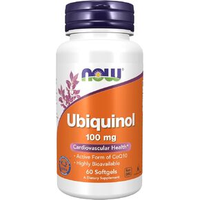 NOW Supplements, Ubiquinol 100 mg, High Bioavailability (the Active Form of CoQ10), 120 Softgels