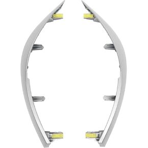 Left & Right Upper Side Central Dashboard Cover Strip Trim 55436-02330 55435-02370 for Toyota Corolla 2010 2011 2012 2013 Dash Board Navigation Panel Strips Frame Moulding (Silver Gray)