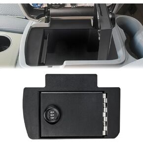 3mirrors Center Console Safe Gun Safe with Spring Hinges and Elliptical lock Compatible with 2005-2015 Toyota Tacoma