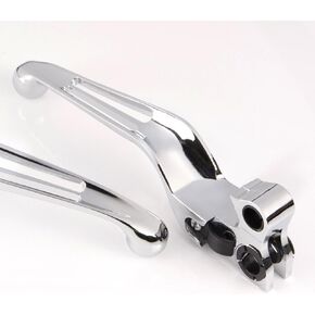KiWAV Slotted 10201 2color hand control lever black compatible for Harley '96-'03 XL '96-later Dyna '96-'14 Softail '96-'07 Touring
