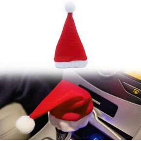Car Decoration Interior Accessories- Christmas Santa Hat,Cute Christmas Car Decor Gear Shift Knob Cover for Manual/Automatic Shift Knob,Universal Car Shift Cover Fits Most car in Kuwait