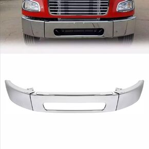Front Bumper Assembly Compatible with 2003-2021 Freightliner M2 106 112 Models A2126683005 A2127811016 A2127811017 Steel Chrome Chrome