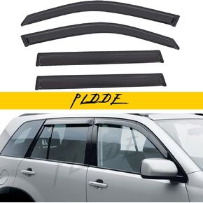 4 pcs Compatible with 03-08 Pilot Front+Rear Sun/Rain Guard Outside Mount Window Visors