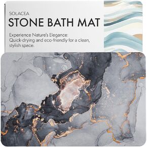 Stone Bath Mat 23.7 x 15.4 inches | Quick Dry Bath Mats for Bathroom Non Slip | Stone Bath Mats for Bathroom | Kitchen Drying Mat & Diatomaceous Earth Bath Mat | Earth Friendly Bath Mat