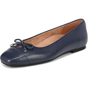 Vionic Women's Klara Ballet Flat, Navy Nappa Leather, 7 Narrow